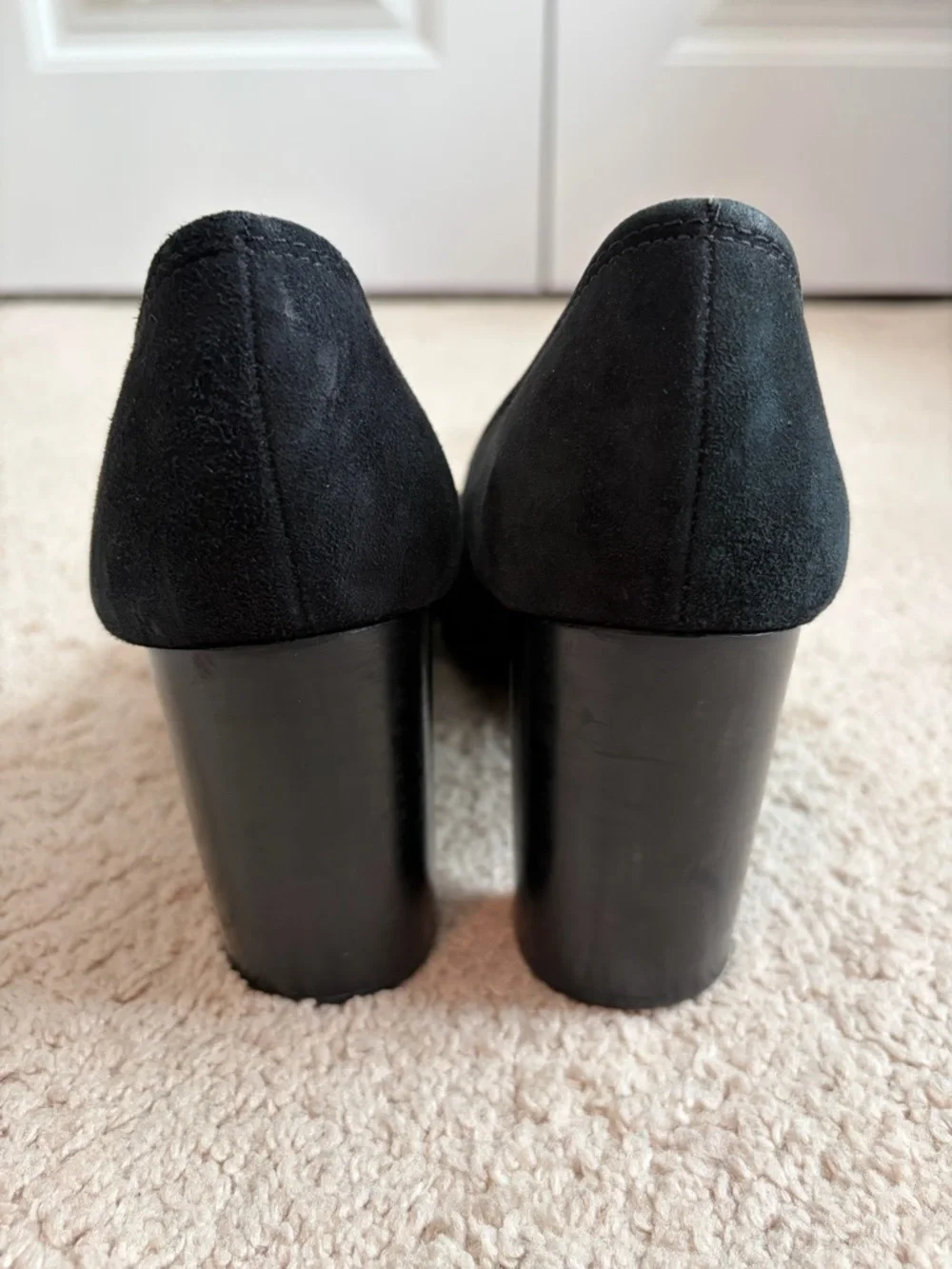 Tory Burch Mini Miller Black Suede Leather Pump Women's Size 9.5